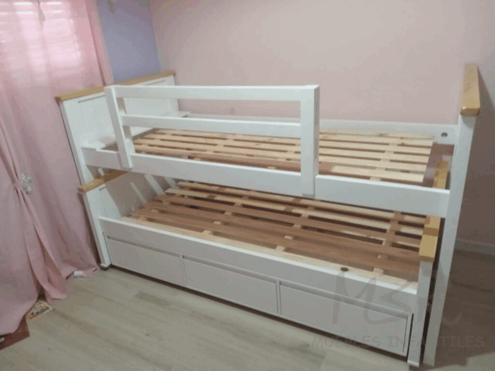 CAMA NIDO LAQUEADA
