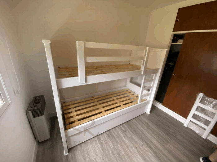 CAMA CUCHETA NORDICA LAQUEADA - Imagen 2