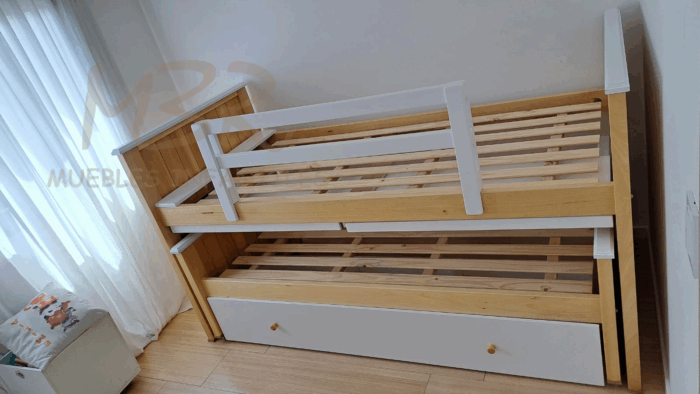 CAMA NIDO CON ESCRITORIOS (LUSTRE GUATAMBU)