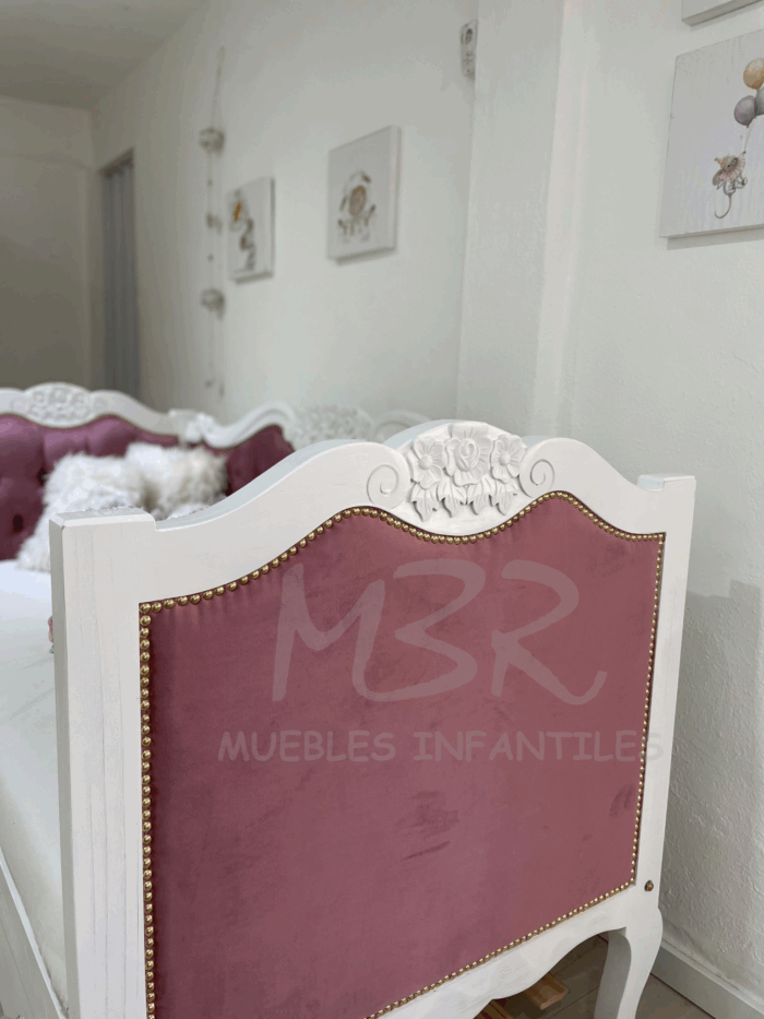 CAMA DIVAN ESTILO LUIS XV, TALLADO ROSETAS - Imagen 4